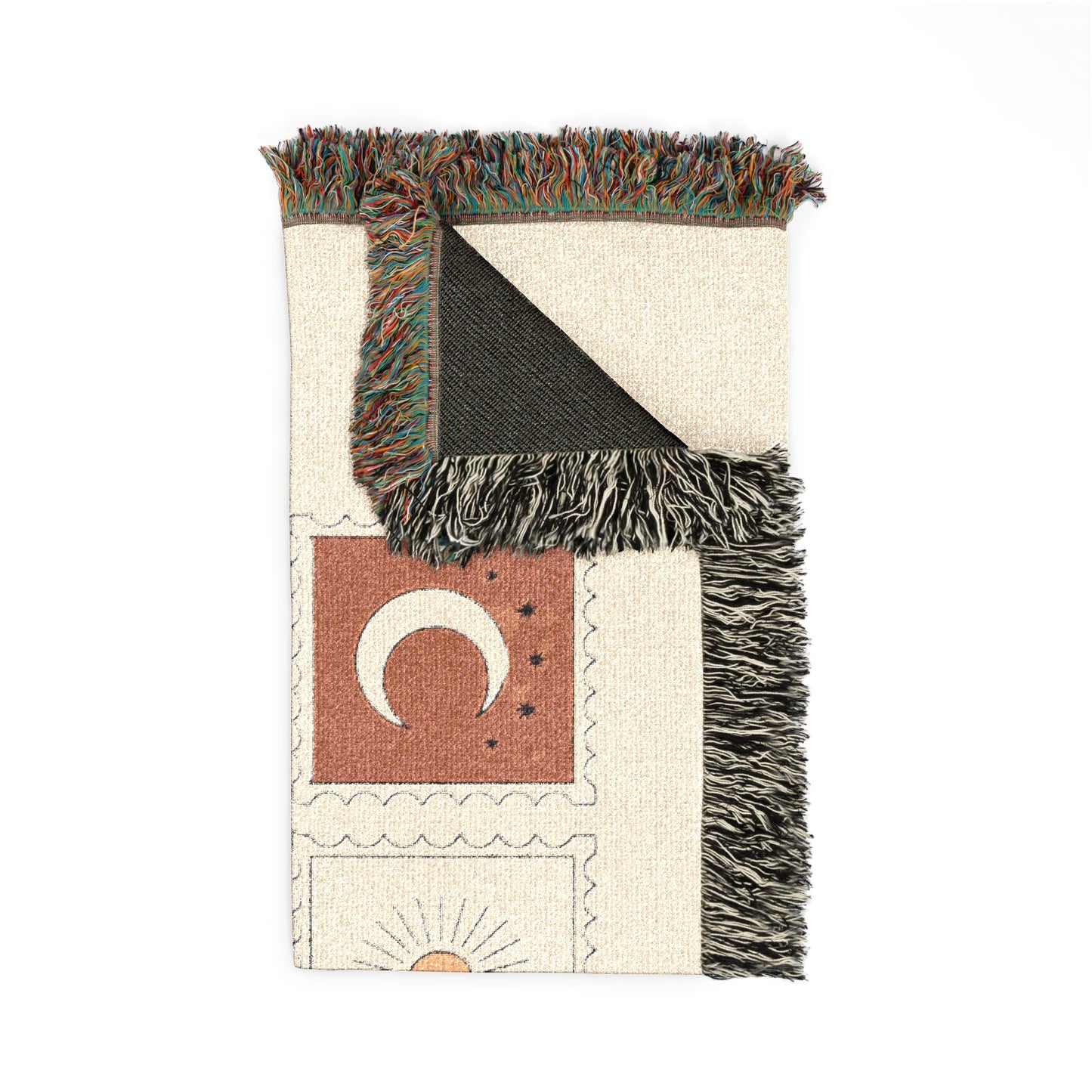Boho Tarot Patch Woven Throw Blanket