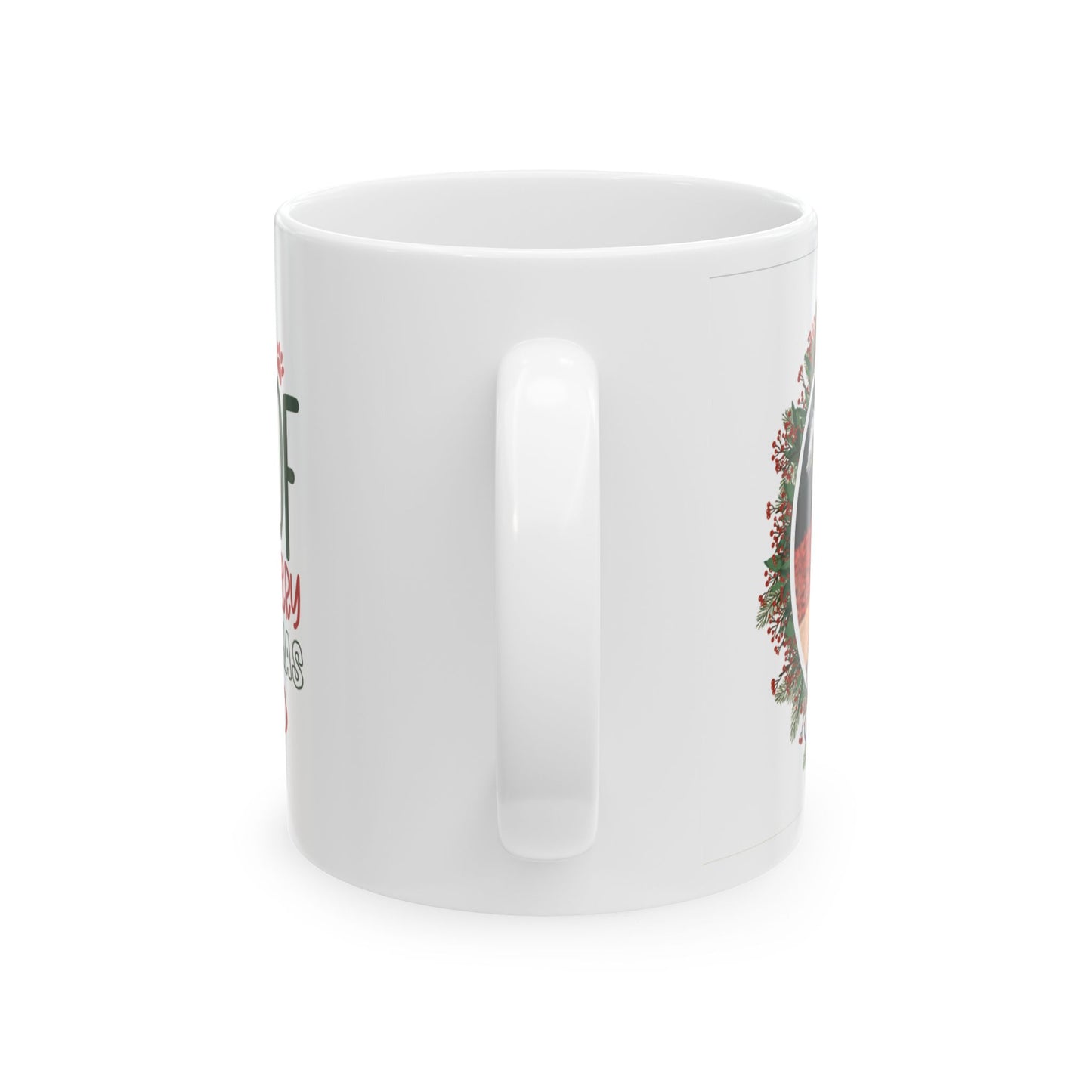Personalized Holiday Pet Mug - Custom 11oz/15oz Ceramic Coffee Cup for Animal Lovers
