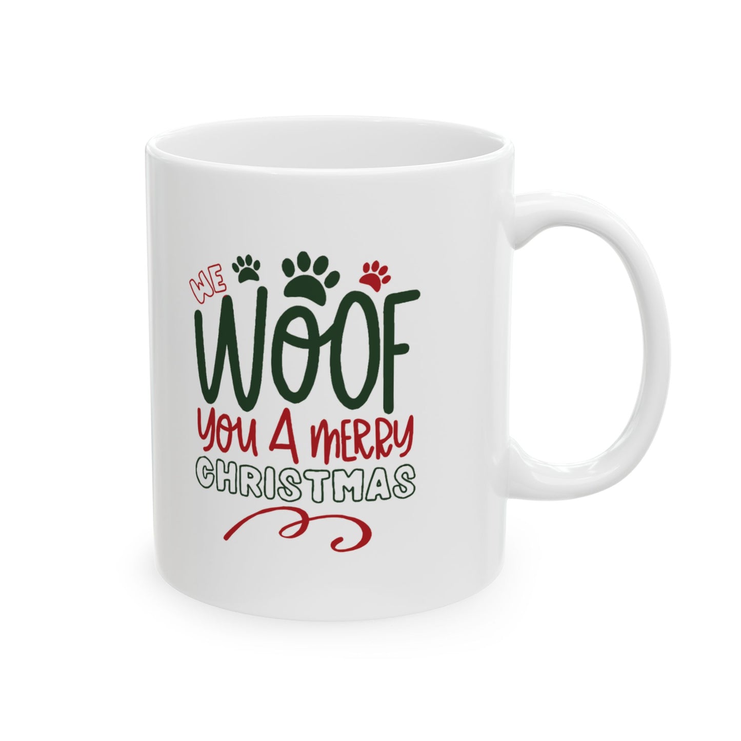 Personalized Holiday Pet Mug - Custom 11oz/15oz Ceramic Coffee Cup for Animal Lovers