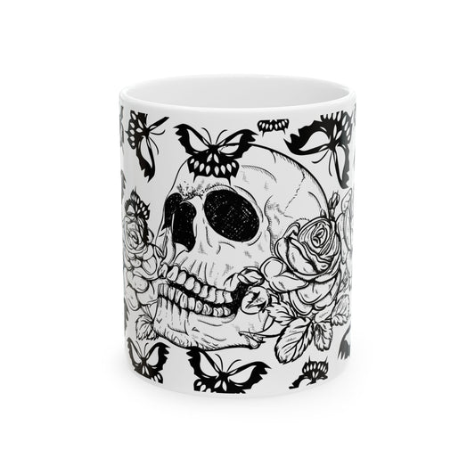 Skull & Butterfly Ceramic Mug