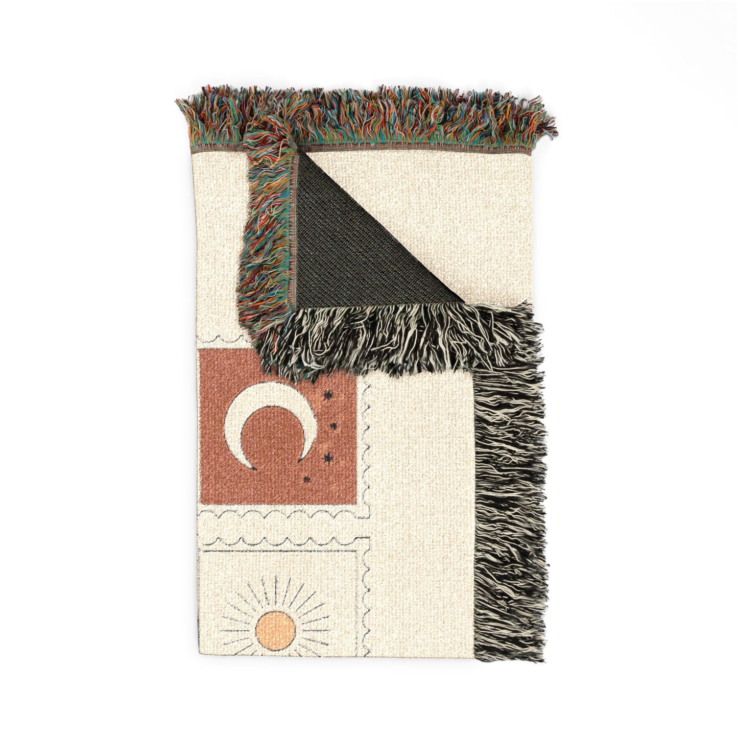 Boho Tarot Patch Woven Throw Blanket