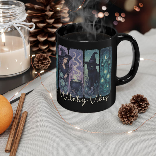 Witchy Vibes Black Mug