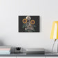 Skeleton with Sunflowers Canvas Wall Art — Gothic Floral Home Decor