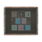 Boho Tarot Patch Woven Throw Blanket