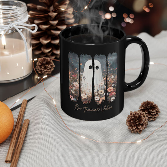 Botanical Vibes Black Mug