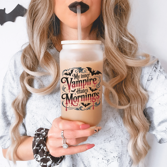 My inner Vampire hates Mornings Frosted Libby Cup